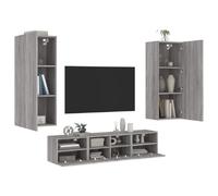 vidaXL Unités murales TV 5 pcs - Sonoma gris