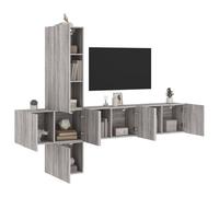 vidaXL Unités murales TV 5 pcs sonoma gris bois d'ingénierie