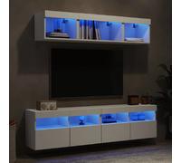 vidaXL Unités murales TV LED Blanc