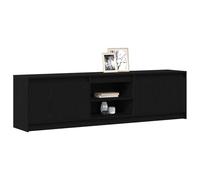 vidaXL Unites TV 2 pc Noir Bois d'ingénierie