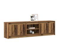 vidaXL Unites TV 2 pcs Marron 180 x 34 x 50 cm Bois d'ingénierie, Meuble TV mural moderne, console rectangulaire, étagère flottante gain de place pour le salon