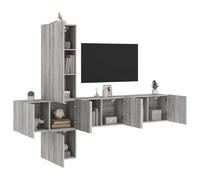 vidaXL Unités TV murales 5 pcs - Gris sonoma