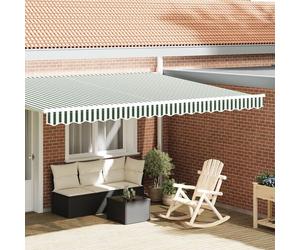 Vidaxl Valance D'auvent Pour Cadre De 4,5 M Vert Et Blanc 4,3x0,2 M
