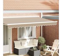 Vidaxl Valance D'auvent Pour Cadre De 4 M Beige 3.8x0.2 M
