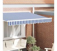 Vidaxl Valance De Auvent Pour Cadre De 2.5 M Bleu Et Blanc 2.3x0.2 M