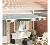 Vidaxl Valence D'auvent Pour Cadre De 4 M Vert Et Blanc 3.8x0.2 M