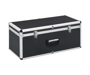 vidaXL Valises de rangement 2 pcs. noir aluminium