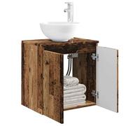 vidaXL Vanité de lavabo Mural Bois Ancien 49,5 x 41 x 64,5 cm, Salle de Bain Moderne, Ensemble Vasque Compact, Rangement Mural, Meubles Bois, Essentiels Pratiques pour la Maison