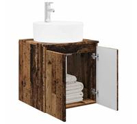 vidaXL Vanité de lavabo Mural Bois Ancien 49,5 x 44,5 x 65 cm, Meuble de Salle de Bain Moderne, Meubles compacts, Solution de Rangement Mural, Bois de qualité