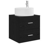 vidaXL Vanité de lavabo mural Chêne noir 49,5 x 44,5 x 65,5 cm