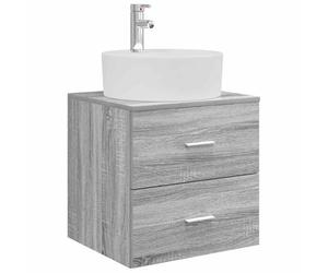 vidaXL Vanité de lavabo mural Sonoma gris 49,5 x 44,5 x 65 cm