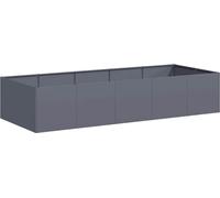 vidaXL Vase à plantes anthracite 200x80x40 cm acier