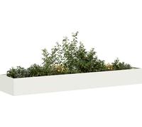 vidaXL Vase à plantes blanc 360x80x40 cm acier