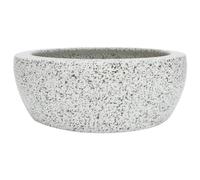 vidaXL Vasque à Poser, Évier de Salle de Bain avec Trou de Vidange, Lavabo avec Motifs Toilette Salle d'eau, Gris Rond Φ41x14 cm Céramique