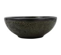 vidaXL Vasque à poser Rond Noir Ø41x14 cm Céramique avec trou de vidange