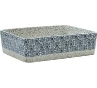 vidaXL Vasque à poser Gris Bleu Rectangulaire 46x35,5x13cm Céramique