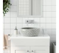 VidaXL Vasque à Poser - Gris Rond