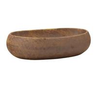 vidaXL Vasque à poser Marron Ovale 59x40x15 cm Céramique