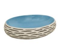 vidaXL Vasque à poser Multicolore Ovale 59x40x15 cm Céramique