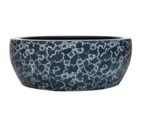 vidaXL Vasque à poser Noir et Bleu Rond Ø41x14 cm Céramique