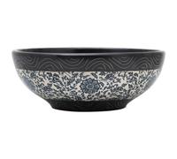 vidaXL Vasque à poser Noir et Bleu Rond Ø41x14 cm Céramique
