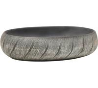vidaXL Vasque à poser ovale 59x40x15 cm céramique noir et gris