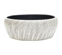 vidaXL Vasque à poser ronde Ø41 x 14 cm céramique noir et gris