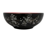 vidaXL Vasque à poser Rond Ø41x14 cm Céramique Noir et rouge