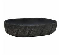vidaXL Vasque à poser Noir Ovale 59x40x14 cm Céramique