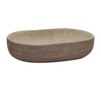 vidaXL Vasque à poser Sable Marron Ovale 59x40x14 cm Céramique