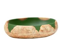 vidaXL Vasque à poser vert et marron ovale 59x40x15 cm Céramique