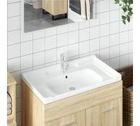 vidaXL Vasque Blanc 91,5x48 cm