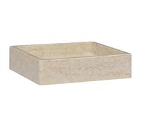 Lavabo en marbre crème - VidaXL - 40x40x10 cm - Fait à la main - Élégant et facile à nettoyer
