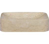 vidaXL Vasque Crème 40x40x10 cm Marbre