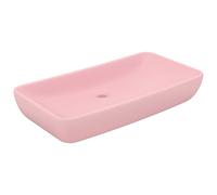 vidaXL Vasque de luxe Rectangulaire Mat Rose 71x38 cm Céramique