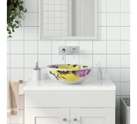 vidaXL Vasque à poser Multicolore Rond Ø41x14 cm Céramique