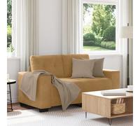 vidaXL Velours marron Tissu en velours, cadre en bois massif