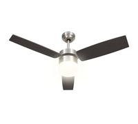 vidaXL Ventilateur de plafond avec lumière et télécommande 108 cm brun foncé