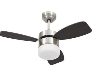 vidaXL Ventilateur de plafond avec lumière et télécommande 76 cm brun foncé