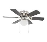 vidaXL Ventilateur de plafond décoratif avec ampoule 82 cm brun foncé