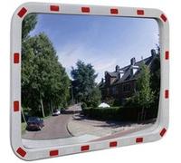vidaXL Miroir de circulation convexe carré avec réflecteurs 40×80 cm