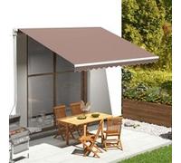 vidaXL Toile de store Tissu de remplacement pour auvent 4x3 m Marron