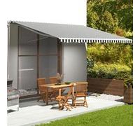 vidaXL Vervangingsdoek voor luifel 5x3,5 m antracietkleurig en wit311992 Blanc G