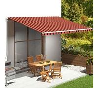 vidaXL Vervangingsdoek voor luifel 5x3,5 m oranje en bruin311962 Marron G