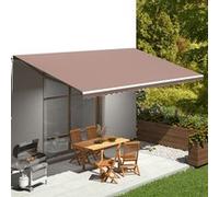vidaXL Toile de store Marron 6x3 m