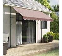 vidaXL Tissu cantonnière 3 m Rayure marron