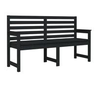 vidaXL vidaXL - Banc de jardin - 159.5x48x91.5 - cm - massif - Pin - noir