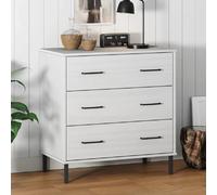 Vidaxl vidaXL - Buffet 3 Tiroirs Blanc Bois