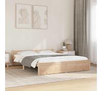 VIDAXL vidaXL cadre de lit sans matelas - 140x190 cm bois massif