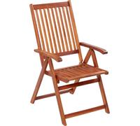 vidaXL Chaises de jardin pliantes Bois massif acacia avec accoudoirs – Lot de 3